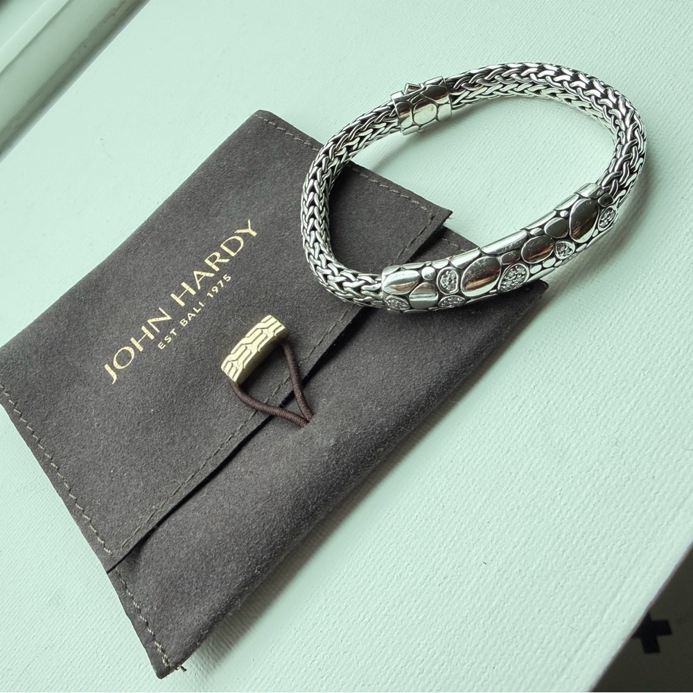 John Hardy Silver Woven Bracelet Accessory - Picture 1 of 11